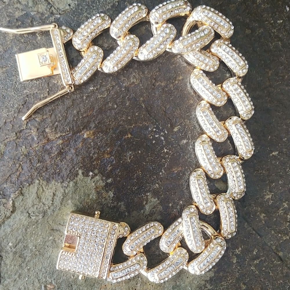 Gold Tone Cz Bracelet